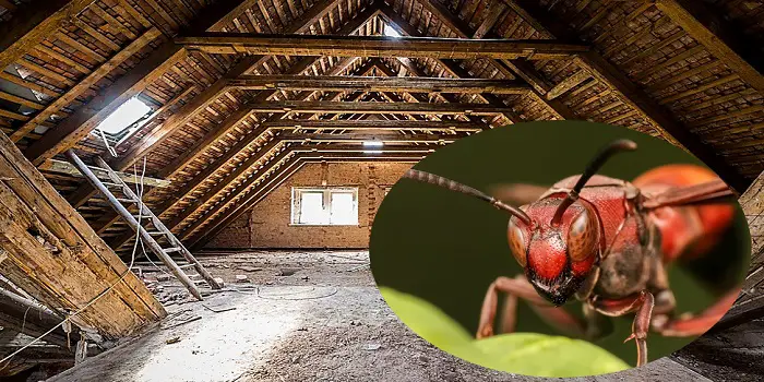 get rid of red wasp in attic