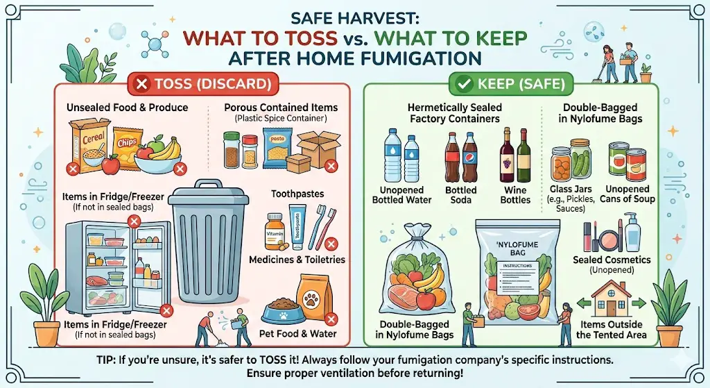 home fumigation food safety chart